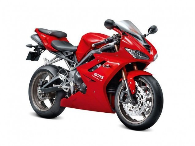 Vermelho Carenagem Moto Triumph Daytona 675 Triple 2006-2008