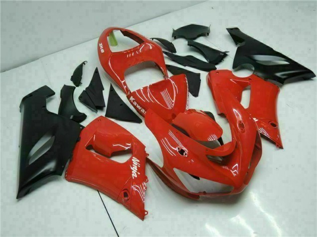 Vermelho Carroçaria Moto Kawasaki ZX6R 2005-2006 Vermelho Carroçaria Moto Kawasaki ZX6R 2005-2006