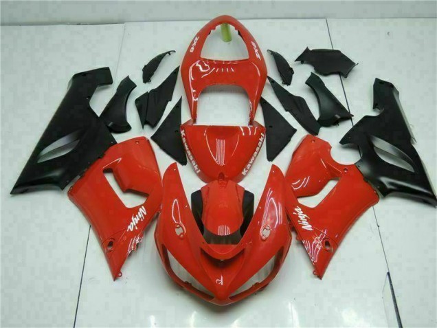 Vermelho Carroçaria Moto Kawasaki ZX6R 2005-2006 Vermelho Carroçaria Moto Kawasaki ZX6R 2005-2006