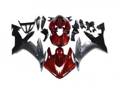 Vermelho Cinzento Preto Carenagem Moto Yamaha R1 2004-2006