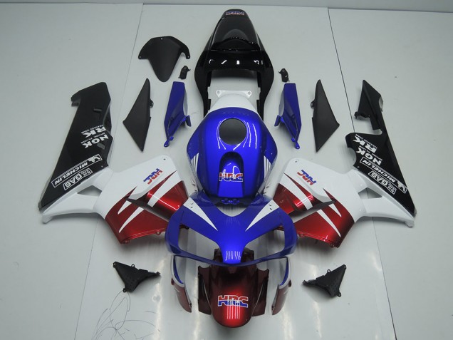 Vermelho Escuro Azul Carenagem Moto Honda CBR 600RR 2003-2004 Vermelho Escuro Azul Carenagem Moto Honda CBR 600RR 2003-2004