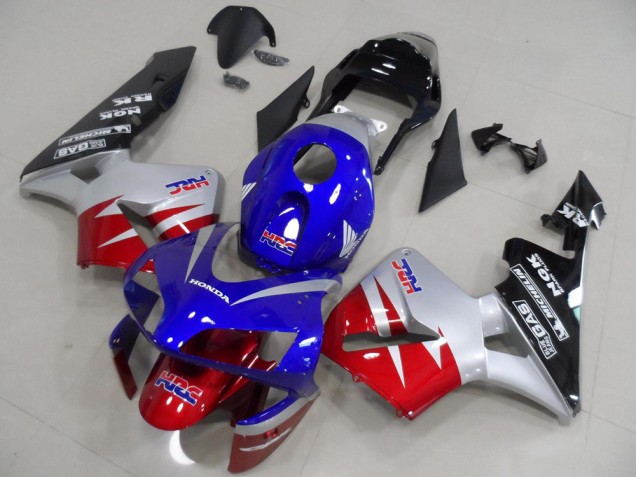 Vermelho Prata Azul Carenagem Moto Honda CBR 600RR 2003-2004 Vermelho Prata Azul Carenagem Moto Honda CBR 600RR 2003-2004