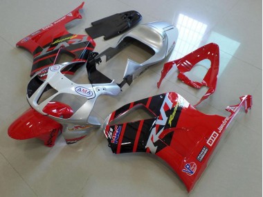 Vermelho Prata Carenagem Moto Honda VTR 1000 2000-2006