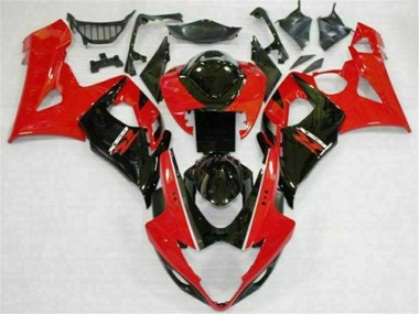 Vermelho Preto Abs Kits Completos Carenagem Moto Suzuki GSXR 1000 K5 2005-2006