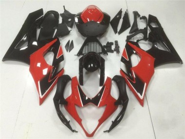 Vermelho Preto Abs Moto Plásticos Suzuki GSXR 1000 K5 2005-2006