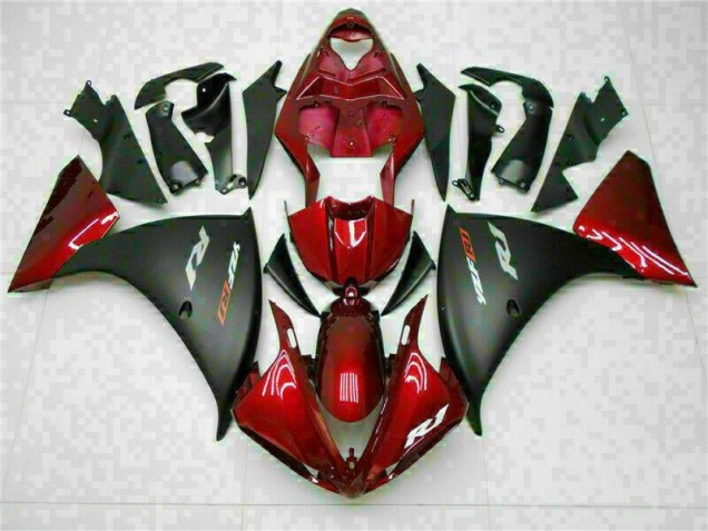 Vermelho Preto Abs Moto Plásticos Yamaha R1 2009-2011 Vermelho Preto Abs Moto Plásticos Yamaha R1 2009-2011