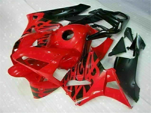 Vermelho Preto Abs Motocicleta Plástico Honda CBR 600RR 2003-2004 Vermelho Preto Abs Motocicleta Plástico Honda CBR 600RR 2003-2004