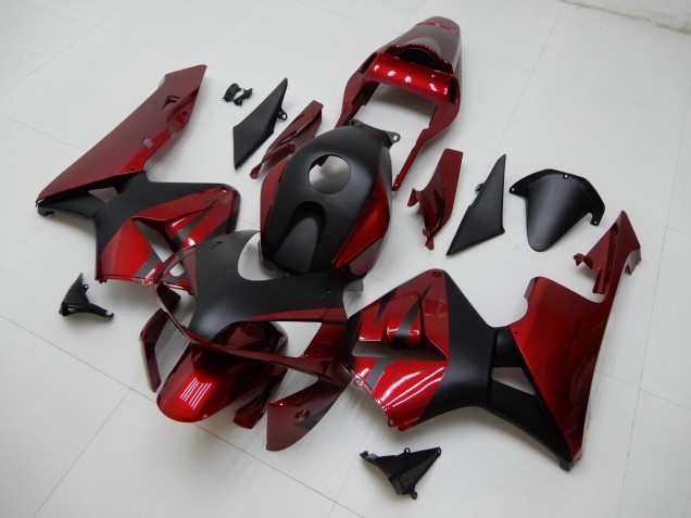 Vermelho Preto Abs Motocicleta Plásticos Honda CBR 600RR 2003-2004 Vermelho Preto Abs Motocicleta Plásticos Honda CBR 600RR 2003-2004