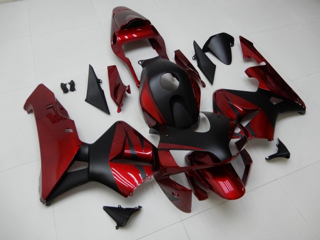 Vermelho Preto Abs Motocicleta Plásticos Honda CBR 600RR 2003-2004 Vermelho Preto Abs Motocicleta Plásticos Honda CBR 600RR 2003-2004