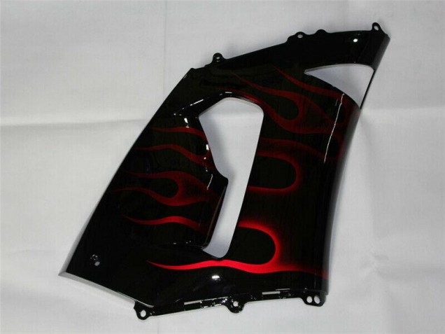 Vermelho Preto Abs Motocicleta Plásticos Kawasaki ZX6R 2005-2006 Vermelho Preto Abs Motocicleta Plásticos Kawasaki ZX6R 2005-2006
