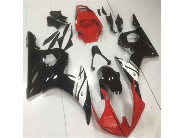 Vermelho Preto Branco Carenagem Moto Yamaha R6 2003-2005 Vermelho Preto Branco Carenagem Moto Yamaha R6 2003-2005