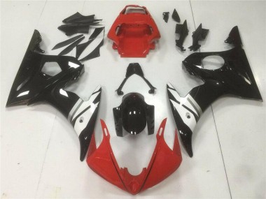 Vermelho Preto Branco Carenagem Moto Yamaha R6 2003-2005