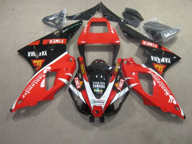 Vermelho Preto Branco Santander Carenagem Moto Yamaha R1 2009-2011 Vermelho Preto Branco Santander Carenagem Moto Yamaha R1 2009-2011