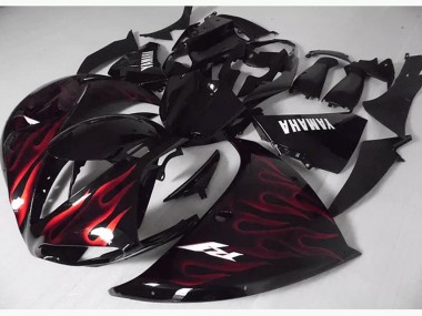 Vermelho Preto Chama Carenagem Moto Yamaha R1 2012-2014