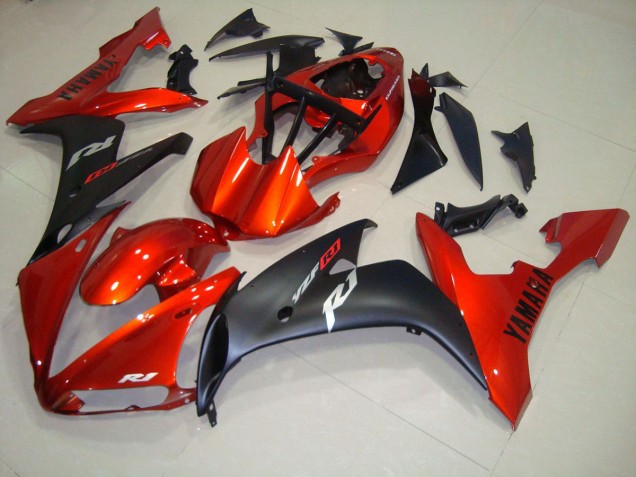 Vermelho Preto Fosco Carenagem Moto Yamaha R1 2004-2006 Vermelho Preto Fosco Carenagem Moto Yamaha R1 2004-2006
