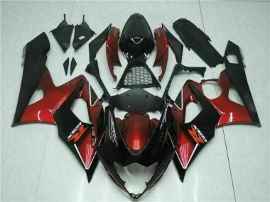 Vermelho Preto Kit Completo Carenagem Moto Suzuki GSXR 1000 K5 2005-2006